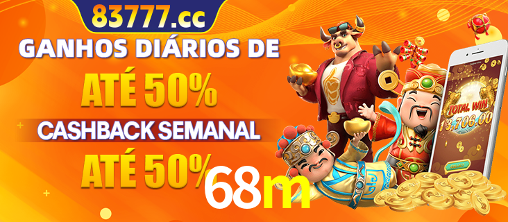 Anúncio de um membro ganhador do cassino 68m que ganhou R$2.193.486,00 jogando o slot PG Fortune Tiger, com os mascotes do jogo comemorando o prêmio.